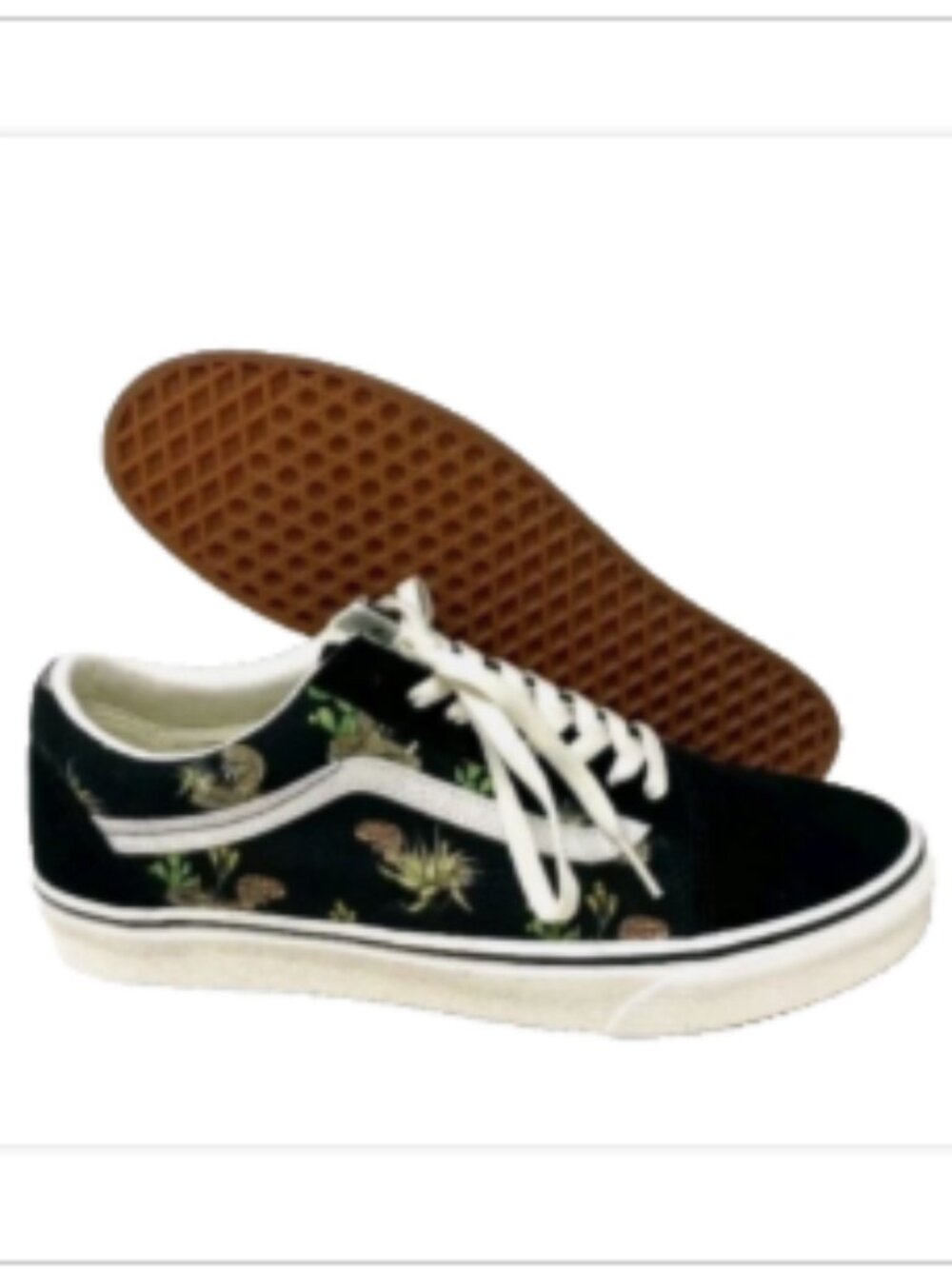 VANS Old Skool Desert Snake Canvas & Suede Athletic Shoes Women's 9 Black - Picture 6 of 16